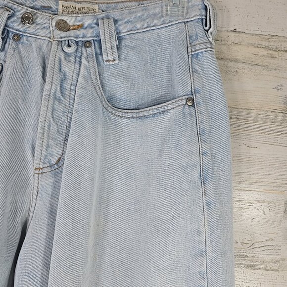 VINTAGE 90S BANANA REPUBLIC SAFARI & TRAVEL MOM JEANS WOMEN'S SIZE 6 (27W x 31L) - Picture 6 of 16